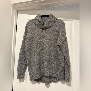 Old Navy Heathered Gray Cowl Neck Sweater